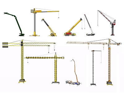 Tower crane demolition machine 3d model