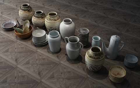 Chinese ceramic ware ceramic 3d model