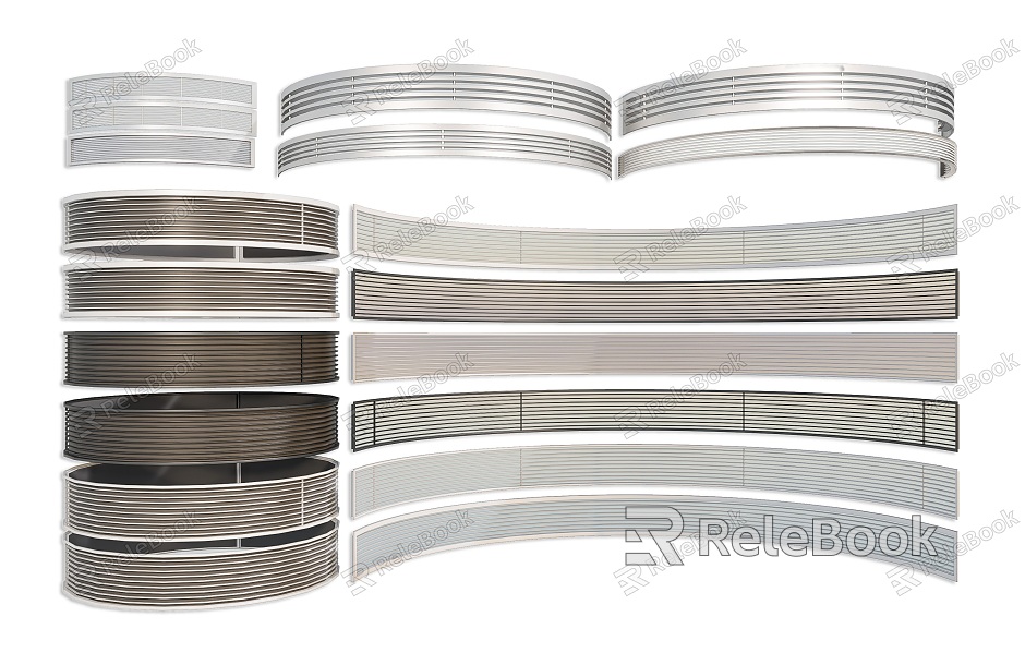 Modern curved air conditioner air outlet round air conditioner air outlet central air conditioner air outlet hidden invisible air outlet minimalist narrow air conditioner air outlet model