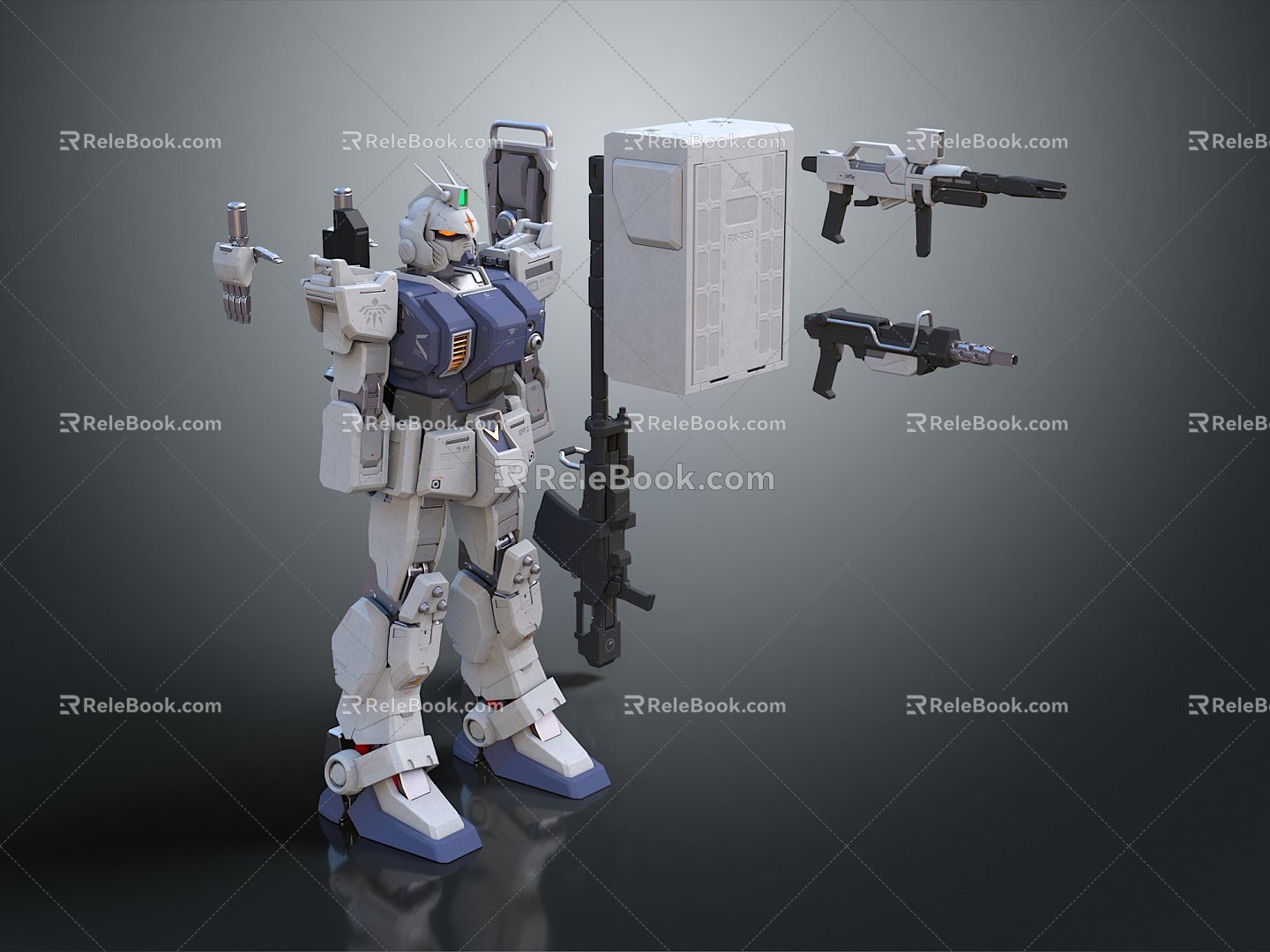 Modern Robot Transformers Gundam Warrior Gundam Mecha Warrior 3d model