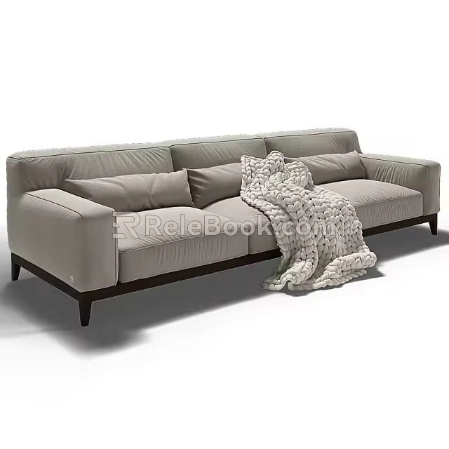 Three-seat sofa 3d model