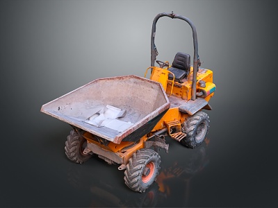 Modern lawn mower garbage dump truck dump truck 3d model