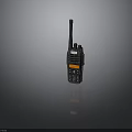 Portable Handheld Walkie Talkie Electronic Device With Antenna Keypad And Orange Display Screen