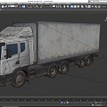 Box car, container car, truck, van, van, refrigerated truck, transport truck, simple model truck, low model, low face number truck, game truck 3d model