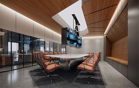 Modern Conference Room 3d model