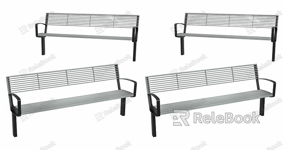 Modern Stainless Steel Landscape Seat Outdoor Metal Bench Landscape Seat Stainless Steel Metal Armchair Outdoor Metal Leisure Chair model