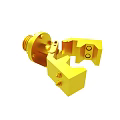 Yellow Mechanical Component With Metal Clamping Structure And Industrial Design 3d model