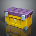 Yellow And Purple Household Storage Box With Question Mark Design For Home Organizing