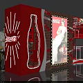 Coca Cola Red Commercial Equipment Exhibition Booth With Vending Machines And Posters