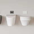 Modern Wall Hung Toilets In Black And White With Contemporary Bathroom Design Features