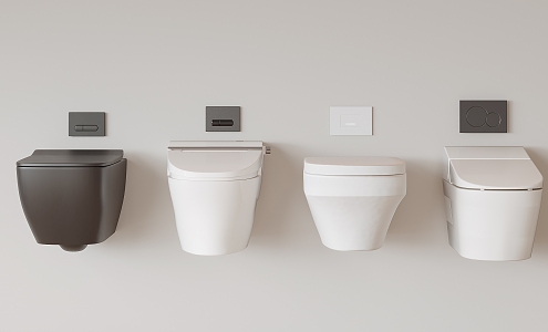 Modern toilet combination 3d model