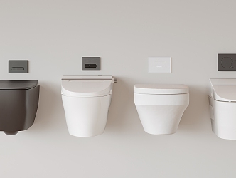 Modern toilet combination 3d model