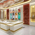 Luxury Jewelry Store Interior Design With Elegant Display Counters Warm Lighting And Decorative Walls
