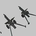 Howitzer WW2 Army Gun Cannon 3d model