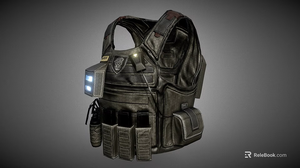 Tactical Vest With Multiple Pockets And Durable Design For Outdoor Activities 3d model 