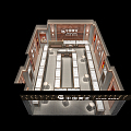 Modern Jewelry Store China Gold Jewelry Store 3d model