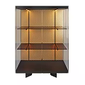 Modern Sideboard Cabinet With Glass Doors And Built In Lighting For Dining Room Storage