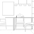 Modern Dining Table and Chair Combination Table and Chair Combination 3d model