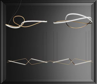 Modern chandelier combination 3d model