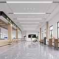 Modern Front Desk Reception Area With Waiting Chairs Bright Lighting And Spacious Lobby