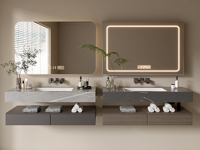 Modern Bathroom Cabinet Bathroom Basin Bathroom Ornaments 3d model