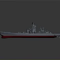 Detailed Warship Watercraft 3D Model With Deck Structure And Design View 3d model