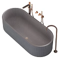 Modern Freestanding Bathtub in Black Orange Green with Sleek Faucet Design for Bathroom Interior