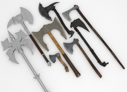 long handle axe big axe weapon cold weapon 3d model