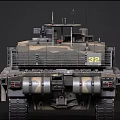 Main Battle Tank Military Weapon System With Camouflage Turret Gun Barrel And Tracked Design