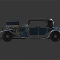 Vintage Classic Car With Old Style Grille Round Headlights And Chrome Details