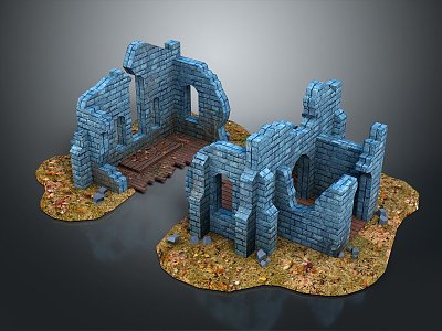 Monuments Sites Ruins Castle Fortress Ancient Castle Ancient Ruins Realistic 3d model