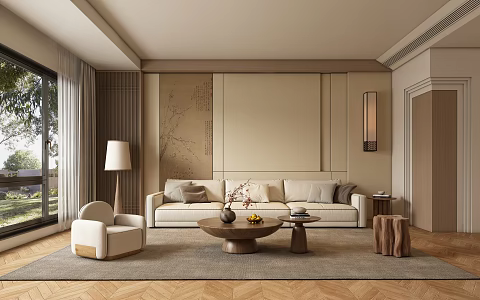 New Chinese Living Room 3d model