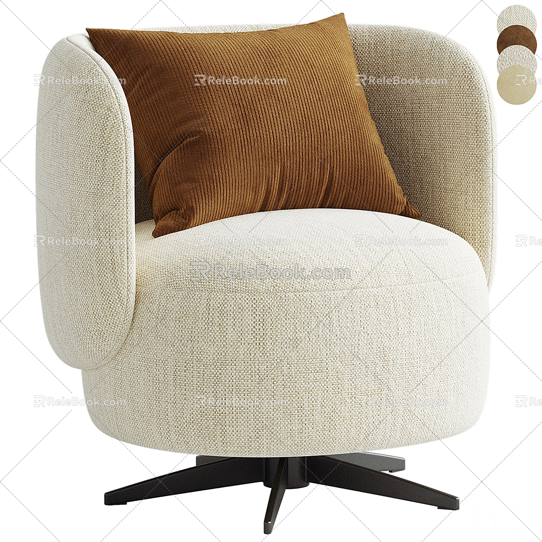 Modern Lema Fabric Lounge Chair 3d model