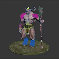 Mythical Minotaur Warrior 3D Model With Muscular Build Leather Belt And Battle Axe