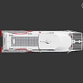 Red And White Solar Powered Ferry With Modern Eco Friendly Design 3d model