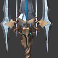 PBR Next Generation Poseidon Gun Poseidon Trident Ancient Greek Mythology Artifact Atlantis Gun Long Handle Weapon Cold Weapon 3d model