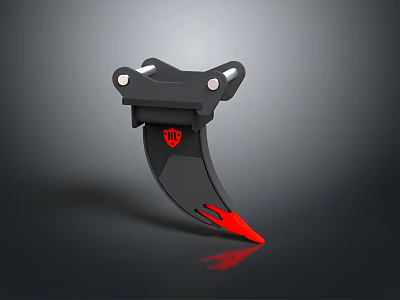 Black And Red Tactical Claw Melee Weapon With Sharp Blade And RG Logo 3d model
