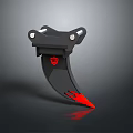 Black And Red Tactical Claw Melee Weapon With Sharp Blade And RG Logo