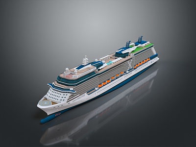 Modern cruise ship giant cruise ship luxury cruise ship large cruise ship 3d model