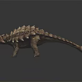 Realistic Armored Dinosaur Toy Figure With Sharp Spikes And Detailed Texture 3d model