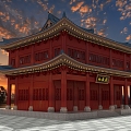 Chang'an Temple Tibetan Hall Chinese Ancient Temple 3d model