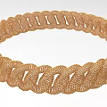 Elegant Gold Braided Decorative Jewelry Set For Home Ornament