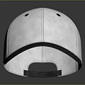 White Baseball Cap With Gray Brim And Stitched Design For Casual Daily Wear