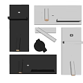 Modern Black And White Wall Lamps With Sleek Design For Home Lighting Decor