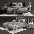 Poliform double bed 3d model