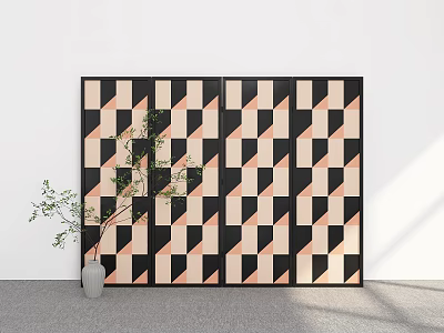 Screen Ornaments Screen Decoration Screen Partition Folding Screen Living Room Screen Partition 3d model