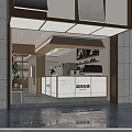 Elegant Modern Bubble Tea Shop Storefront With Bright Lighting And Wooden Counter