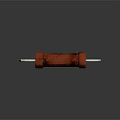 Red Resistor With Metal Leads As Essential Electronic Hardware Tool