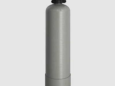 Public Facility Water Treatment Tank With Cylindrical Structure And Gray Exterior Surface 3d model