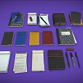 Various Colored Notebooks Including Spiral And Hardcover With Pens For Daily Use